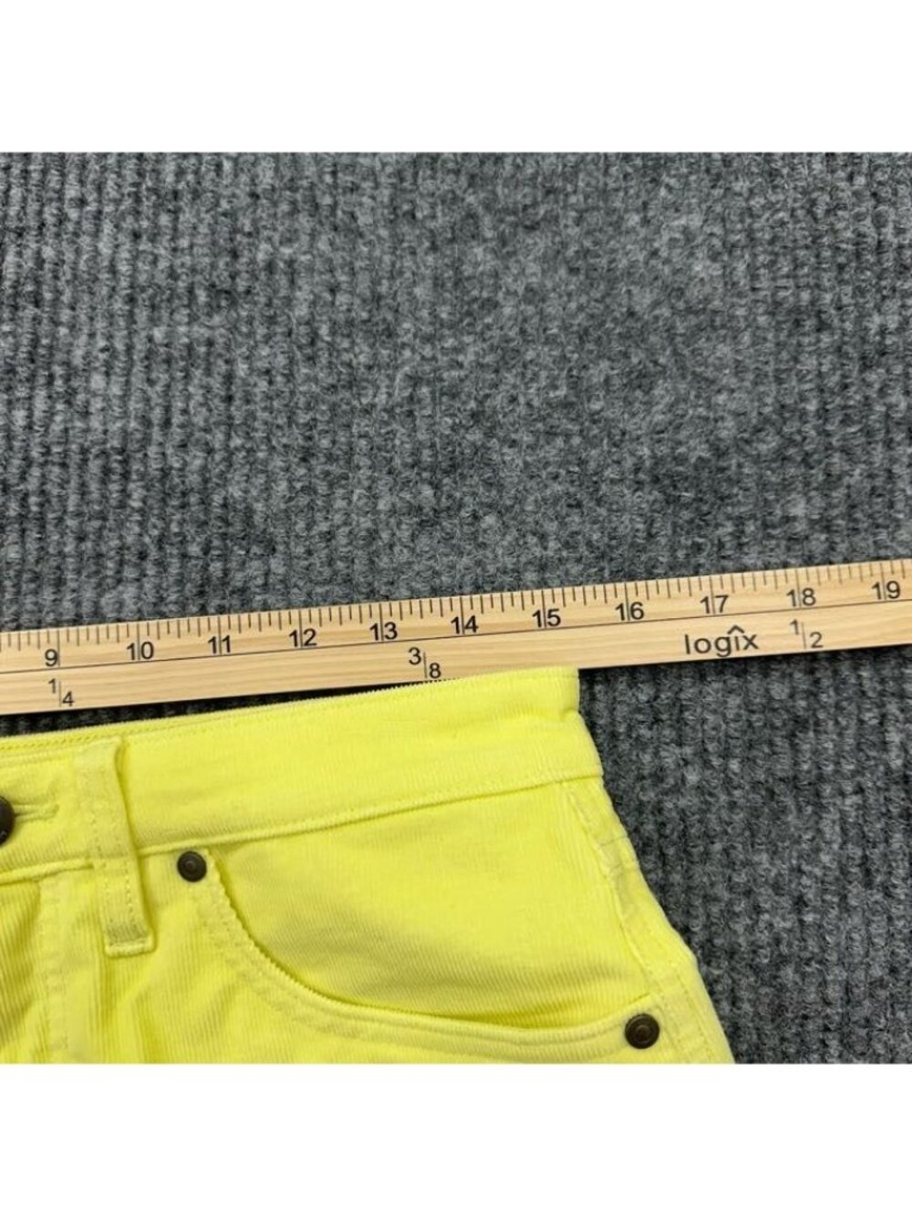Carve Designs Oahu Citron Corduroy Cut Off Frayed Hem Shorts Preppy Womens sz 6 - Picture 7 of 9